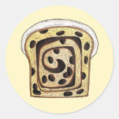 Cinnamon Raisin Brot Loaf Backen Breadmaking Runder Aufkleber (Vorderseite)