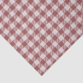 Cinnamon Red Gingham Kariert Tissue Paper Seidenpapier (Ausschnitt)