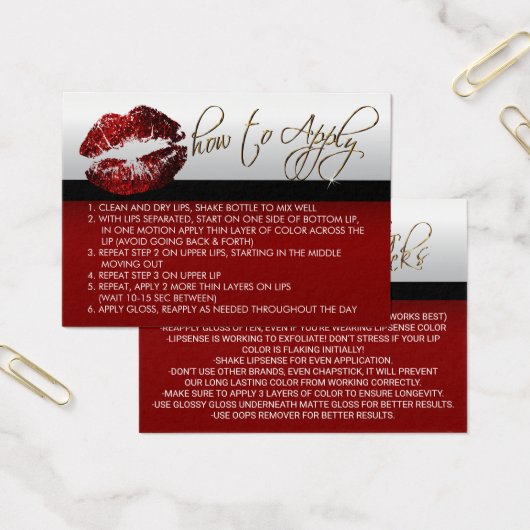 Cinnamon Red Glitzer Lips - Anwenden (Büro)