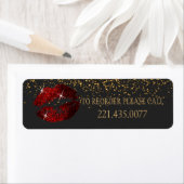 Cinnamon Red Glitzer Lips - Reformation (Insitu)