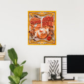 Cinnamon Roll Ad im Vintagen Stil Poster (Heimbüro)