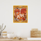 Cinnamon Roll Ad im Vintagen Stil Poster (Küche)