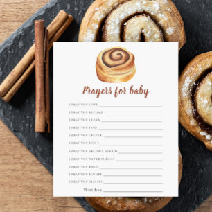 Cinnamon Roll Baby Dusche Gebete für Baby