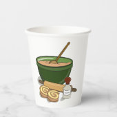 Cinnamon Roll Backingredients Gemütliche Küche Pappbecher (Vorderseite)