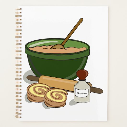 Cinnamon Roll Backingredients Gemütliche Küche Planer (Vorderseite)