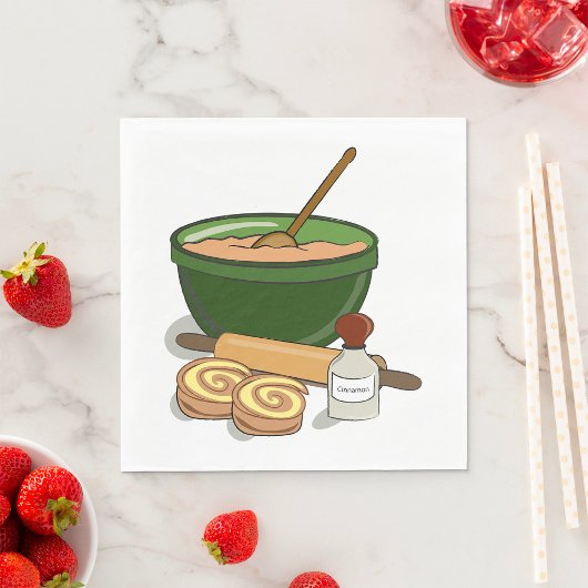 Cinnamon Roll Backingredients Gemütliche Küche Serviette