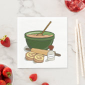 Cinnamon Roll Backingredients Gemütliche Küche Serviette (Beispiel)