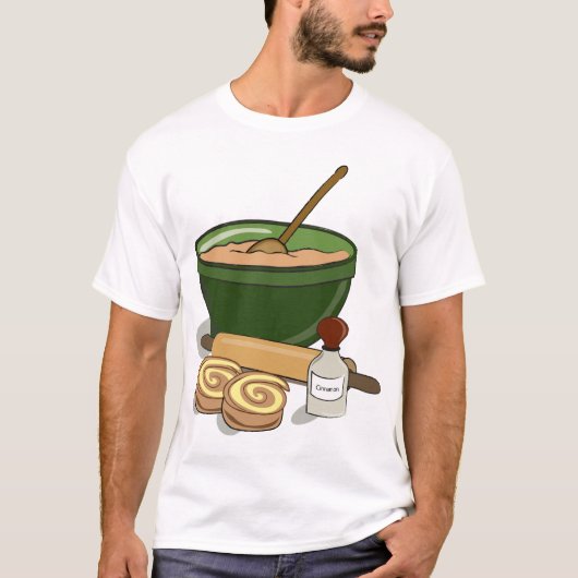Cinnamon Roll Backingredients Gemütliche Küche T-Shirt (Vorderseite)