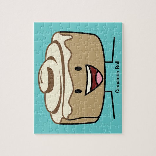 Cinnamon Roll Bun Gebäck Gooey Zucker wirbeln Däni Puzzle (Vertikal)