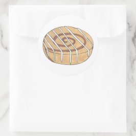 Cinnamon Roll Bun Konditorei Backwaren Bake Sale Runder Aufkleber