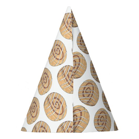 Cinnamon Roll Bun Konditorei Frühstück Partyhütchen (Rückseite)