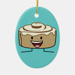 Cinnamon Roll Bun Konditorei Gooey Zucker wirbeln  Keramik Ornament