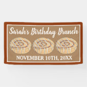 Cinnamon Roll Bun Pastry Birthday Party Brunch Banner (Horizontal)