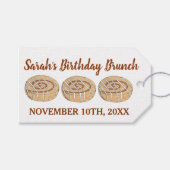 Cinnamon Roll Bun Pastry Birthday Party Brunch Geschenkanhänger (Vorderseite (Horizontal))