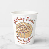 Cinnamon Roll Bun Pastry Birthday Party Brunch Pappbecher (Vorderseite)