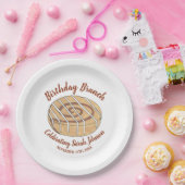 Cinnamon Roll Bun Pastry Birthday Party Brunch Pappteller (Party)