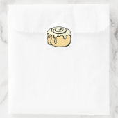 Cinnamon Roll Cartoon Design Runder Aufkleber (Tasche)