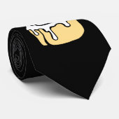 Cinnamon Roll Cartoon Food Black and White Modern Krawatte (Gerollt)