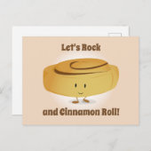 Cinnamon Roll Character Food Postkarte (Vorne/Hinten)