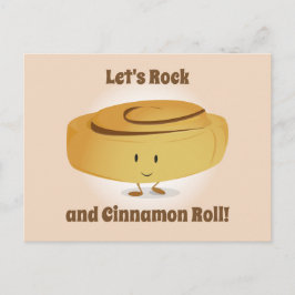 Cinnamon Roll Character Food Postkarte