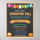 Cinnamon Roll Fundraiser Schulevent Template Poster (Vorne)