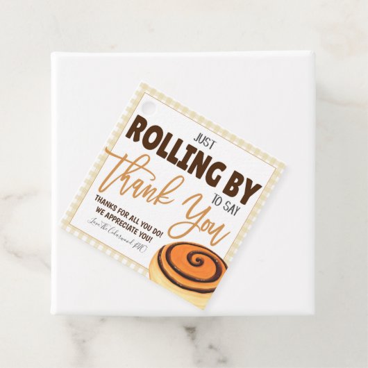 Cinnamon Roll Geschenktag Geschenkanhänger (Beispiel)