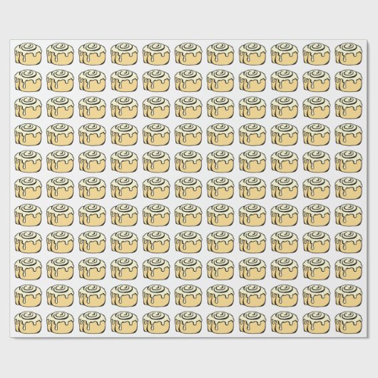 Cinnamon Roll Honey Bun Niedlich Funny Cartoon Geschenkpapier (Flach)