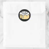 Cinnamon Roll Honey Bun Niedlicher Cartoon Design  Runder Aufkleber (Tasche)