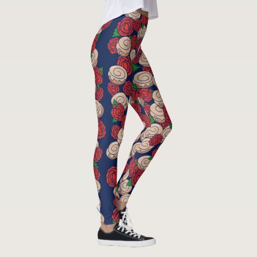 Cinnamon Roll Lovers Rose Blumenkohl Feinschmecker Leggings (Rechts)