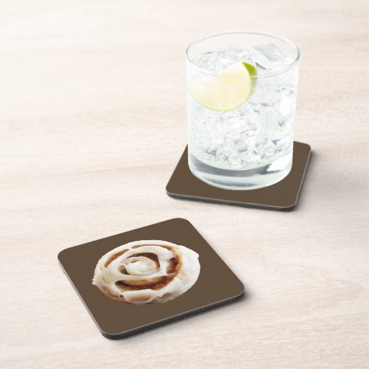 Cinnamon Roll mit Icing Getränkeuntersetzer (Rechte Seite)
