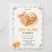 Cinnamon Roll party theme invitation Einladung (Vorderseite)