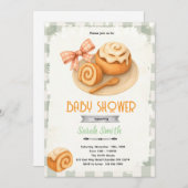 Cinnamon Roll party theme invitation Einladung (Vorne/Hinten)