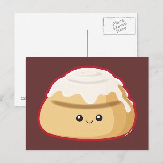Cinnamon Roll Postkarte (Vorne/Hinten)