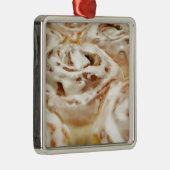 Cinnamon Roll Silbernes Ornament (Rechts)