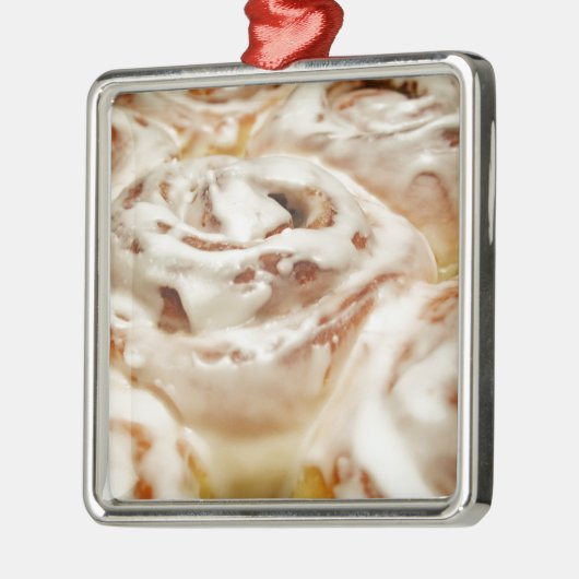 Cinnamon Roll Silbernes Ornament (Links)