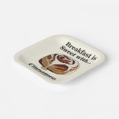 Cinnamon Roll Sweet Bun Breakfast Party Pappteller (Gewinkelt)