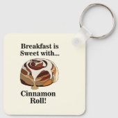 Cinnamon Roll Sweet Bun Breakfast Schlüsselanhänger (Rückseite)