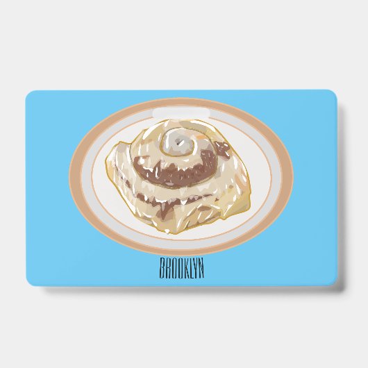 Cinnamon Rolle Cartoon Illustration Ausweis (Vorderseite)