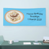 Cinnamon Rolle Cartoon Illustration Banner (Messe)