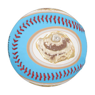 Cinnamon Rolle Cartoon Illustration Baseball