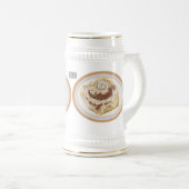 Cinnamon Rolle Cartoon Illustration Bierglas (VorderseiteRechts)