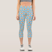 Cinnamon Rolle Cartoon Illustration Capri Leggings (Vorderseite)