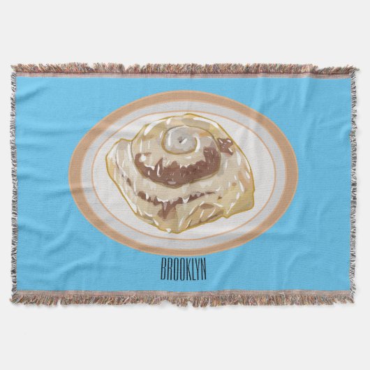 Cinnamon Rolle Cartoon Illustration Decke (Vorderseite)