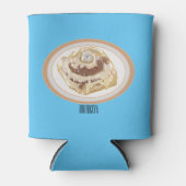 Cinnamon Rolle Cartoon Illustration Dosenkühler (Vorderseite)