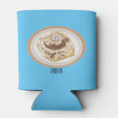 Cinnamon Rolle Cartoon Illustration Dosenkühler (Rückseite)