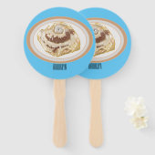 Cinnamon Rolle Cartoon Illustration Fächer (Vorne und Hinten)