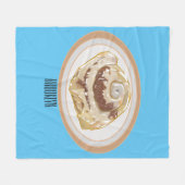 Cinnamon Rolle Cartoon Illustration Fleecedecke (Vorderseite (Horizontal))