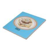 Cinnamon Rolle Cartoon Illustration Fliese (Seite)