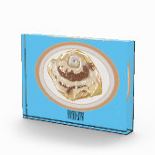 Cinnamon Rolle Cartoon Illustration Fotoblock (Rechts)