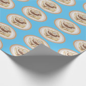 Cinnamon Rolle Cartoon Illustration Geschenkpapier (Ecke)